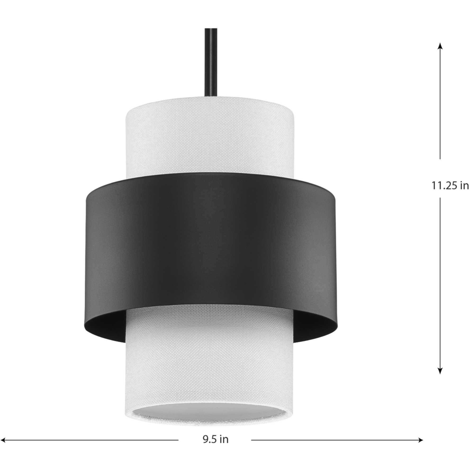 Silva 1 Light 9.5 inch Matte Black Pendant Ceiling Light, Design Series