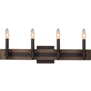 Duluth 4 Light 26 inch Satin Bronze Bath Vanity Light Wall Light