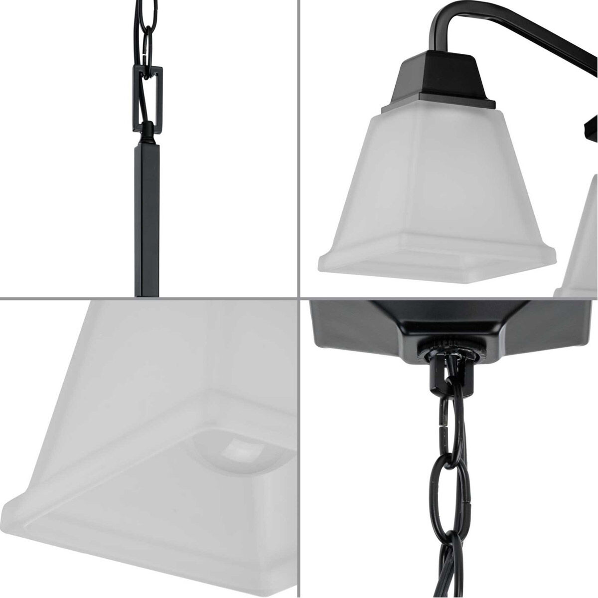 Clifton Heights 4 Light 21 inch Matte Black Chandelier Ceiling Light