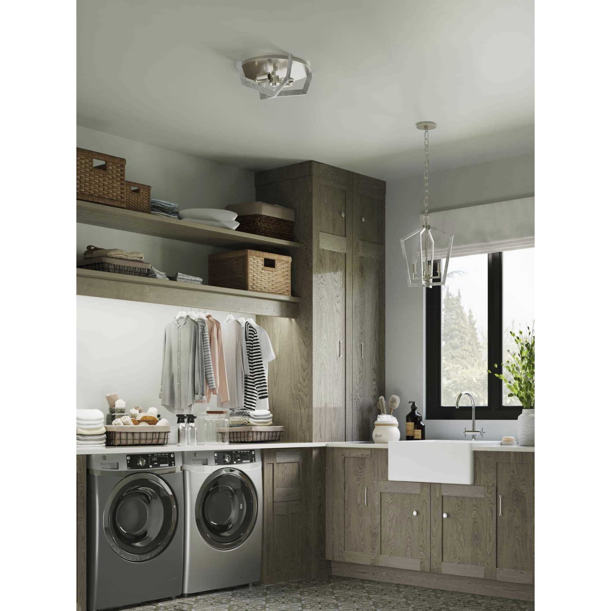 Galloway 4 Light 14.25 inch Brushed Nickel Foyer Light Ceiling Light