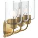Reines 3 Light 22.75 inch Brushed Gold Bath Vanity Wall Light