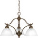 Avalon 3 Light 24 inch Antique Bronze Chandelier Ceiling Light in Alabaster Glass
