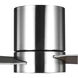Braden 44 inch Brushed Nickel with American Walnut/Silver Blades Ceiling Fan, Progress LED