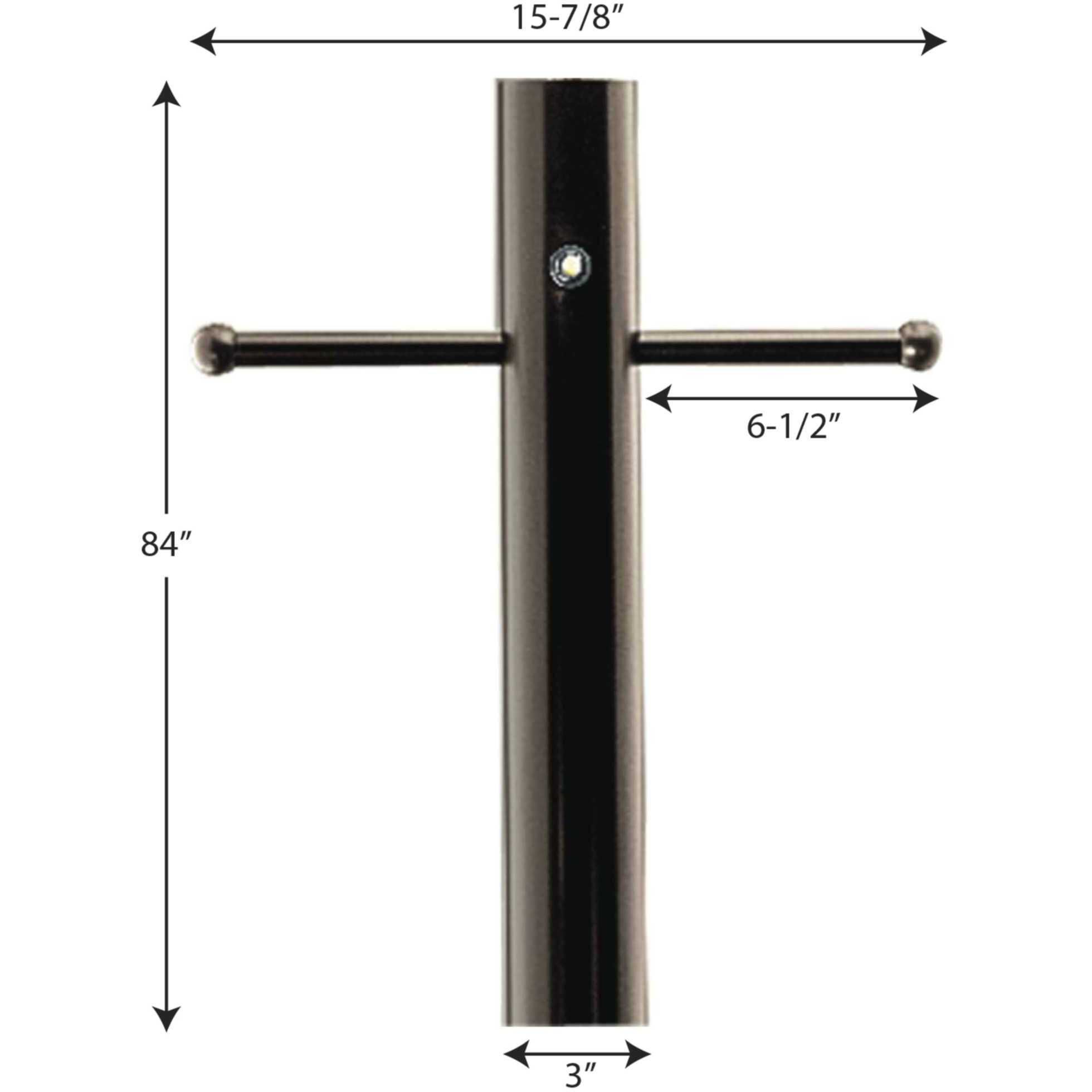 Outdoor Posts 84 inch Antique Bronze Outdoor Aluminum Post in Photocell Included, with Photocell