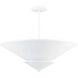 Pinellas 4 Light 25 inch White Plaster Semi-Flush Mount Ceiling Light, Design Series