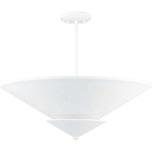 Pinellas 4 Light 25 inch White Plaster Semi-Flush Mount Ceiling Light, Design Series