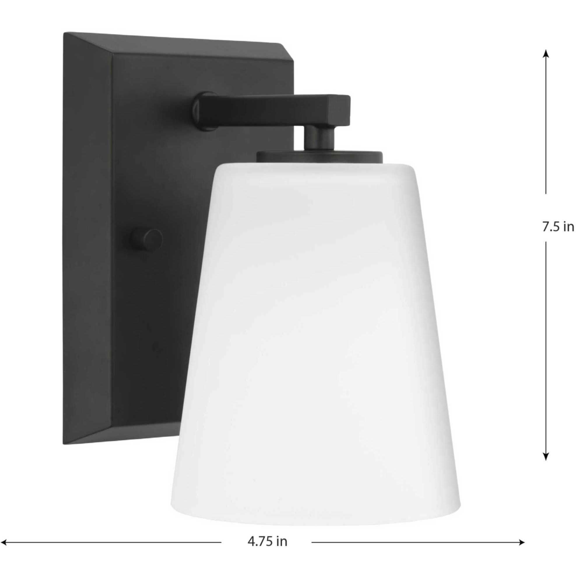 Vertex 1 Light 4.75 inch Matte Black Bath Light Wall Light
