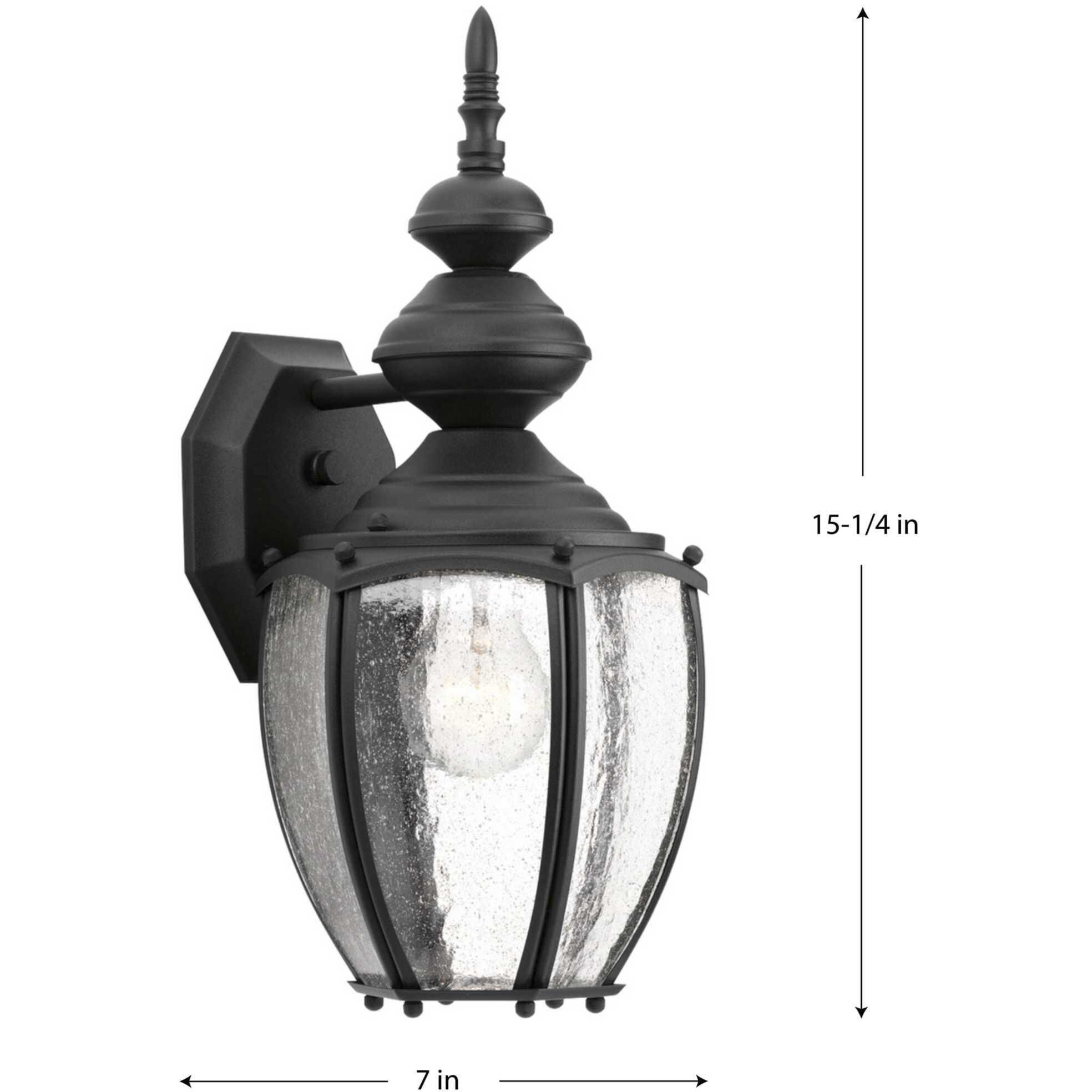 Roman Coach 1 Light 15 inch Textured Black Outdoor Wall Lantern, Medium