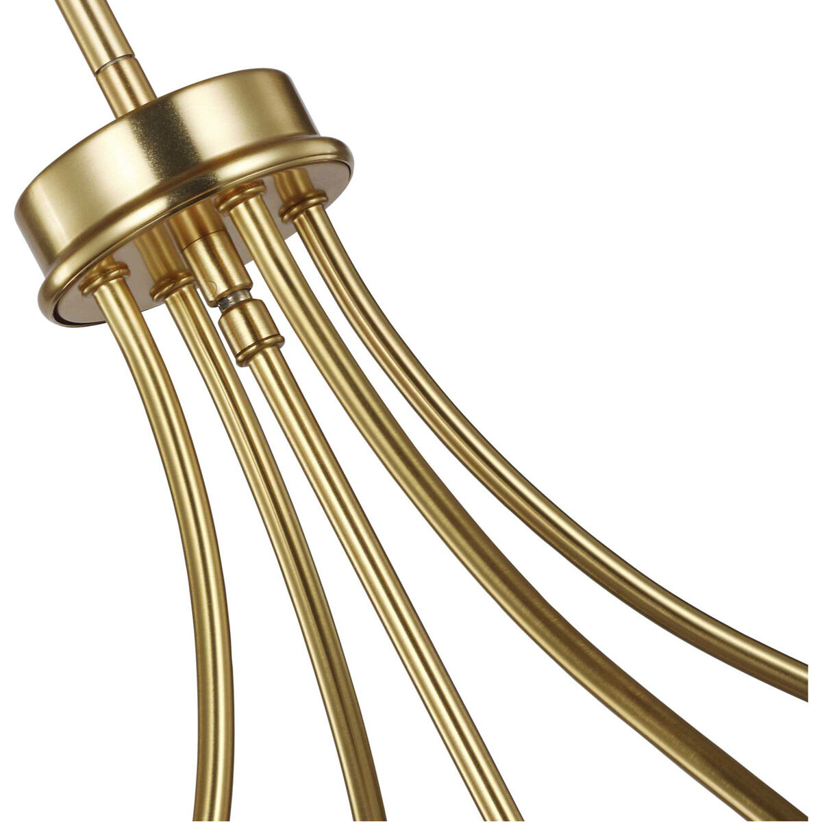 Bonita 4 Light 23 inch Satin Brass Foyer Chandelier Ceiling Light, Design Series