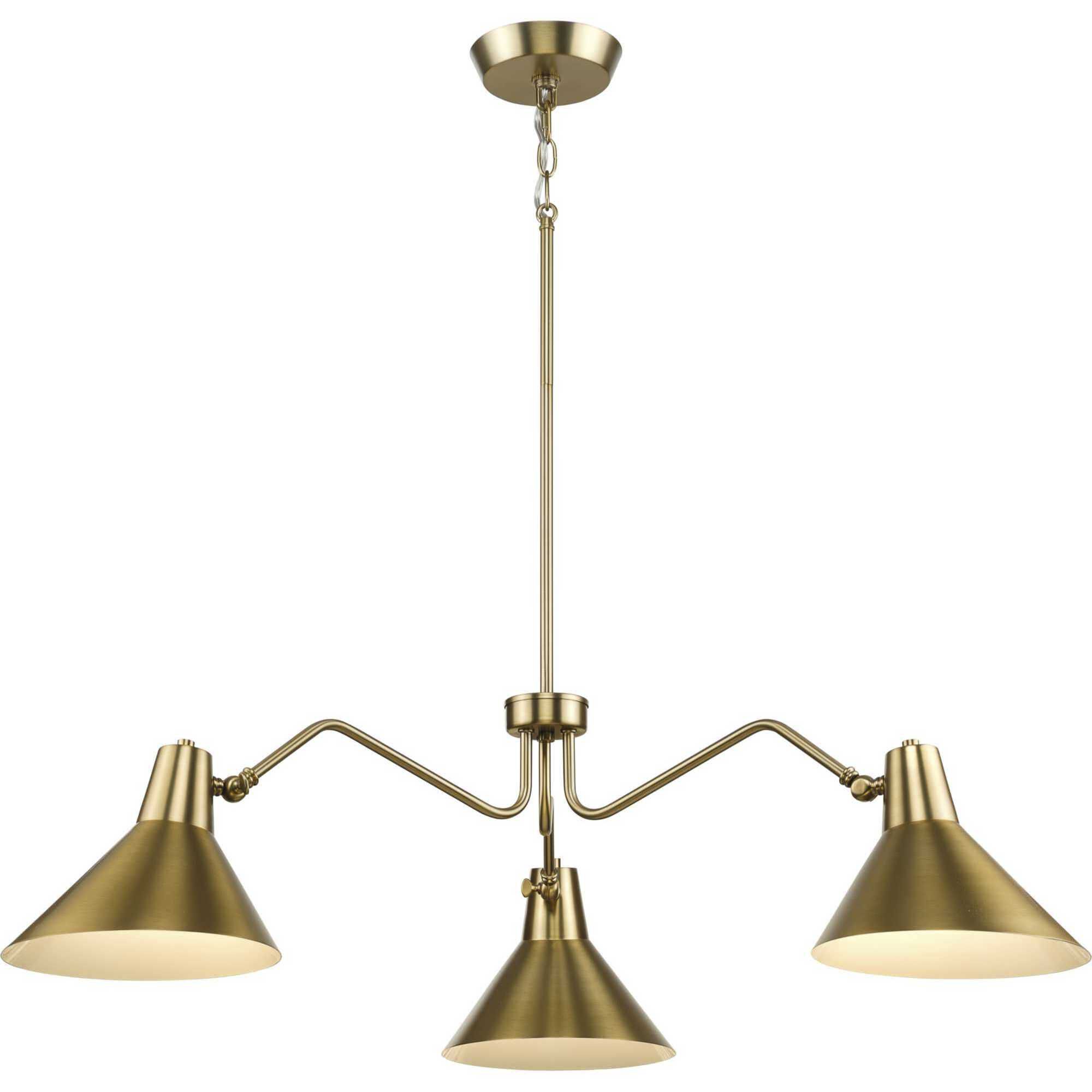 Trimble 3 Light 44.12 inch Brushed Bronze Chandelier Ceiling Light, Design Series