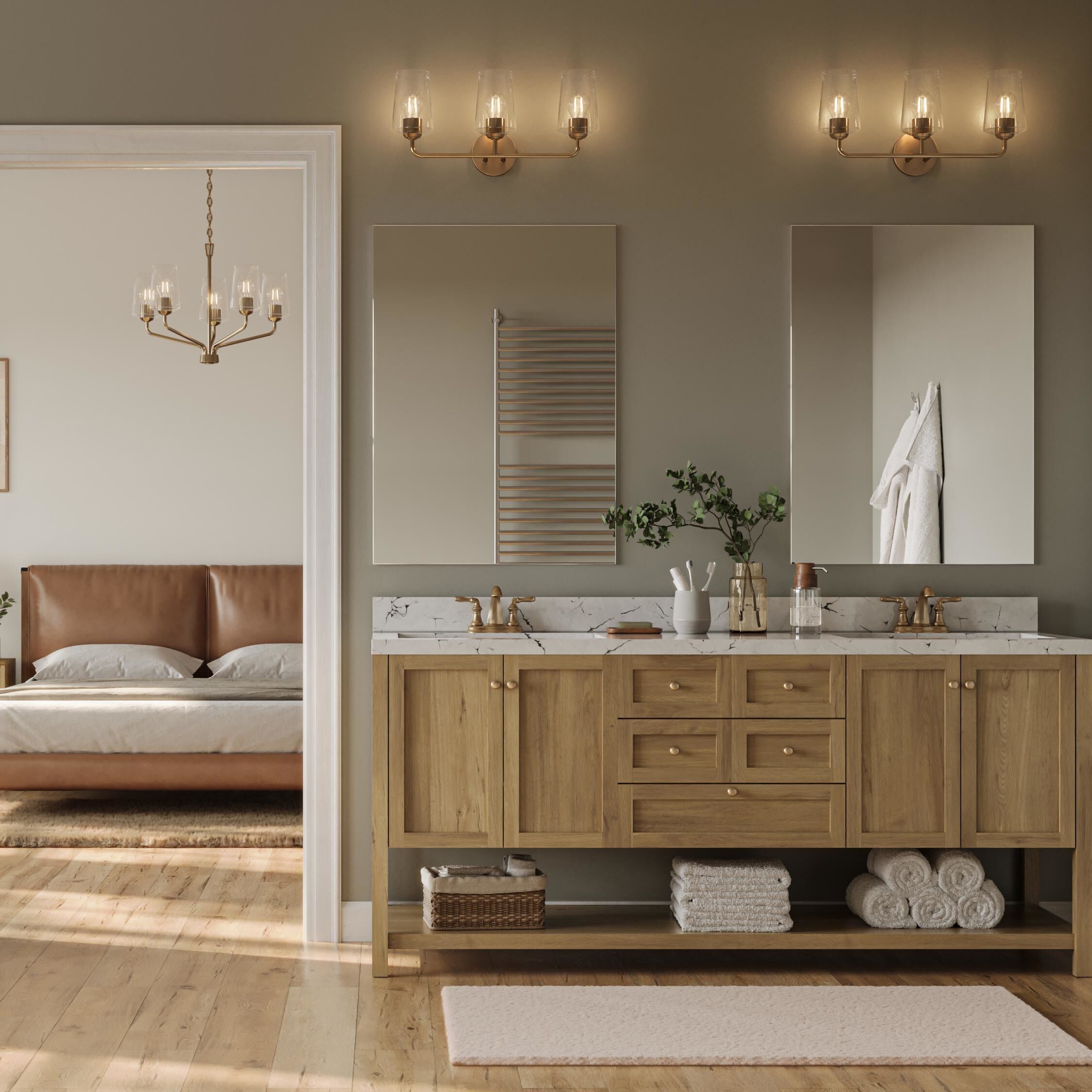 Celino 5 Light 26 inch Champagne Bronze Chandelier Ceiling Light