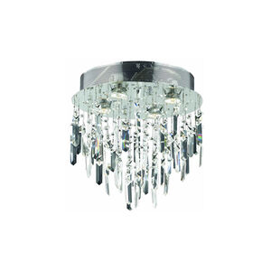 Galaxy 4 Light 14 inch Silver and Clear Mirror Flush Mount Ceiling Light in Royal Cut