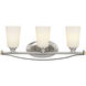 Nealy 3 Light 23 inch Brushed Nickel Bath Vanity Wall Light