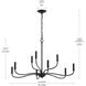 Ilia 9 Light 34.25 inch Matte Black Chandelier Ceiling Light