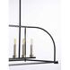 Seneca 6 Light 38.25 inch Matte Black Linear Chandelier Ceiling Light