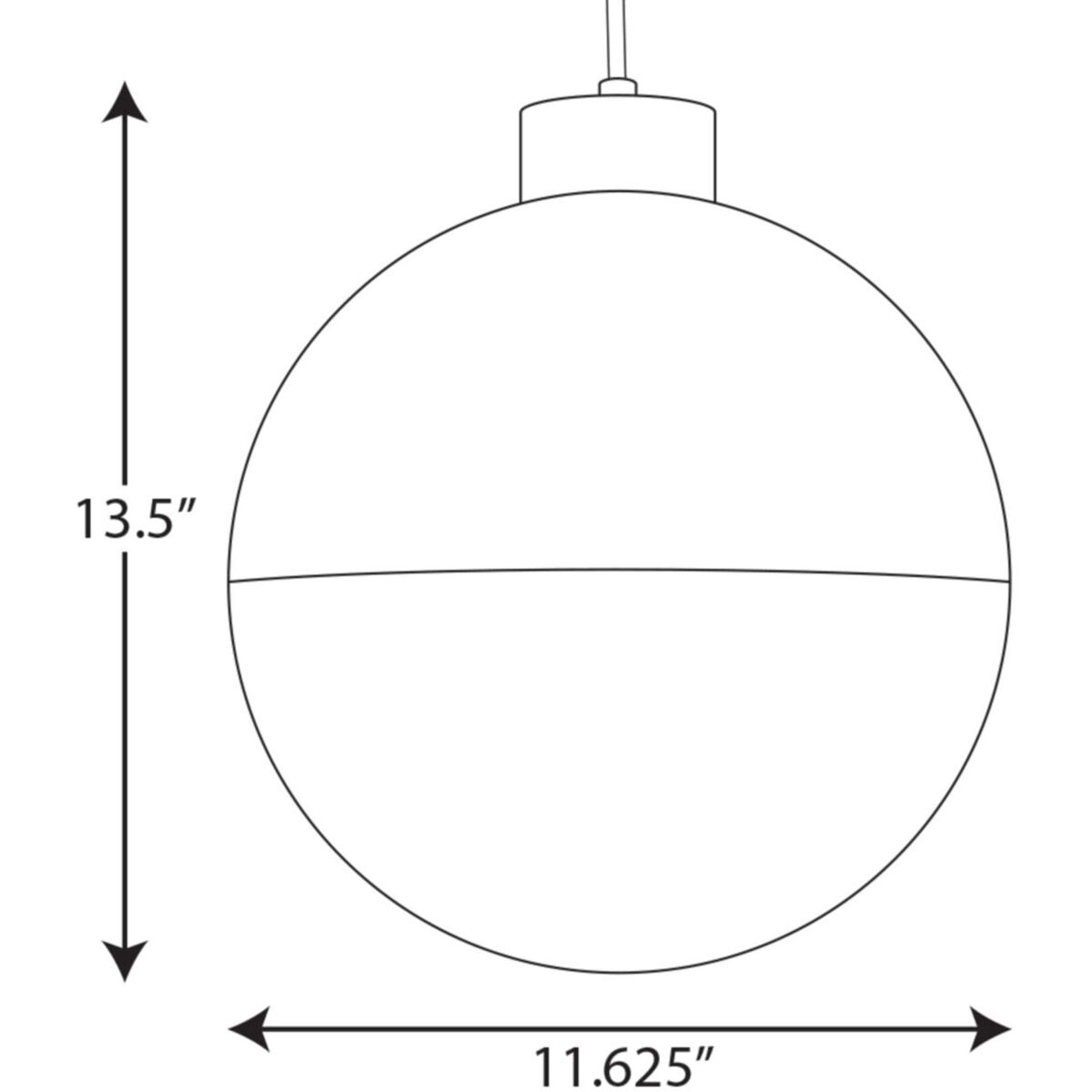 Globe LED LED Brushed Nickel Pendant Ceiling Light, Progress LED