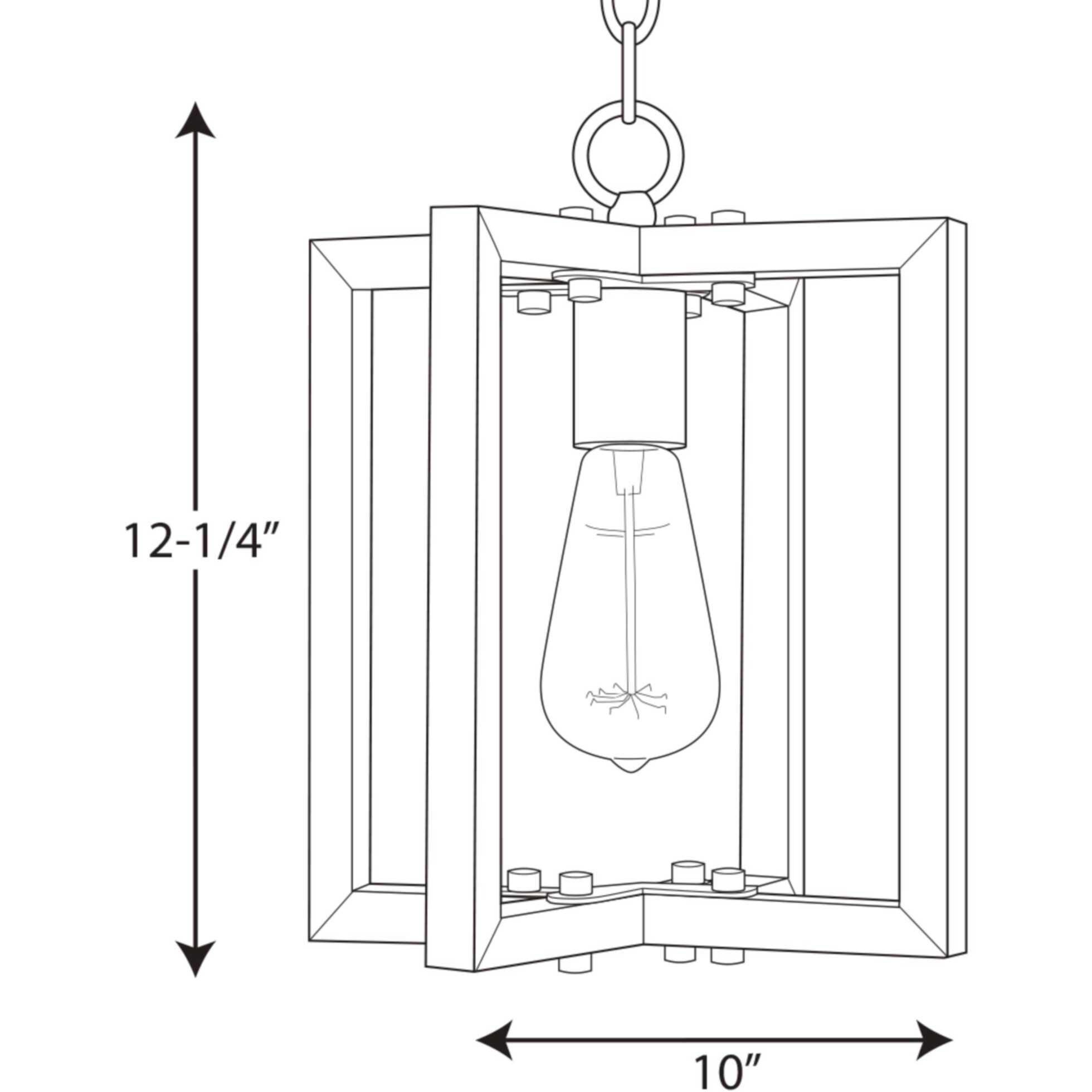 Turnbury 1 Light 10 inch Galvanized Mini-Pendant Ceiling Light, Design Series