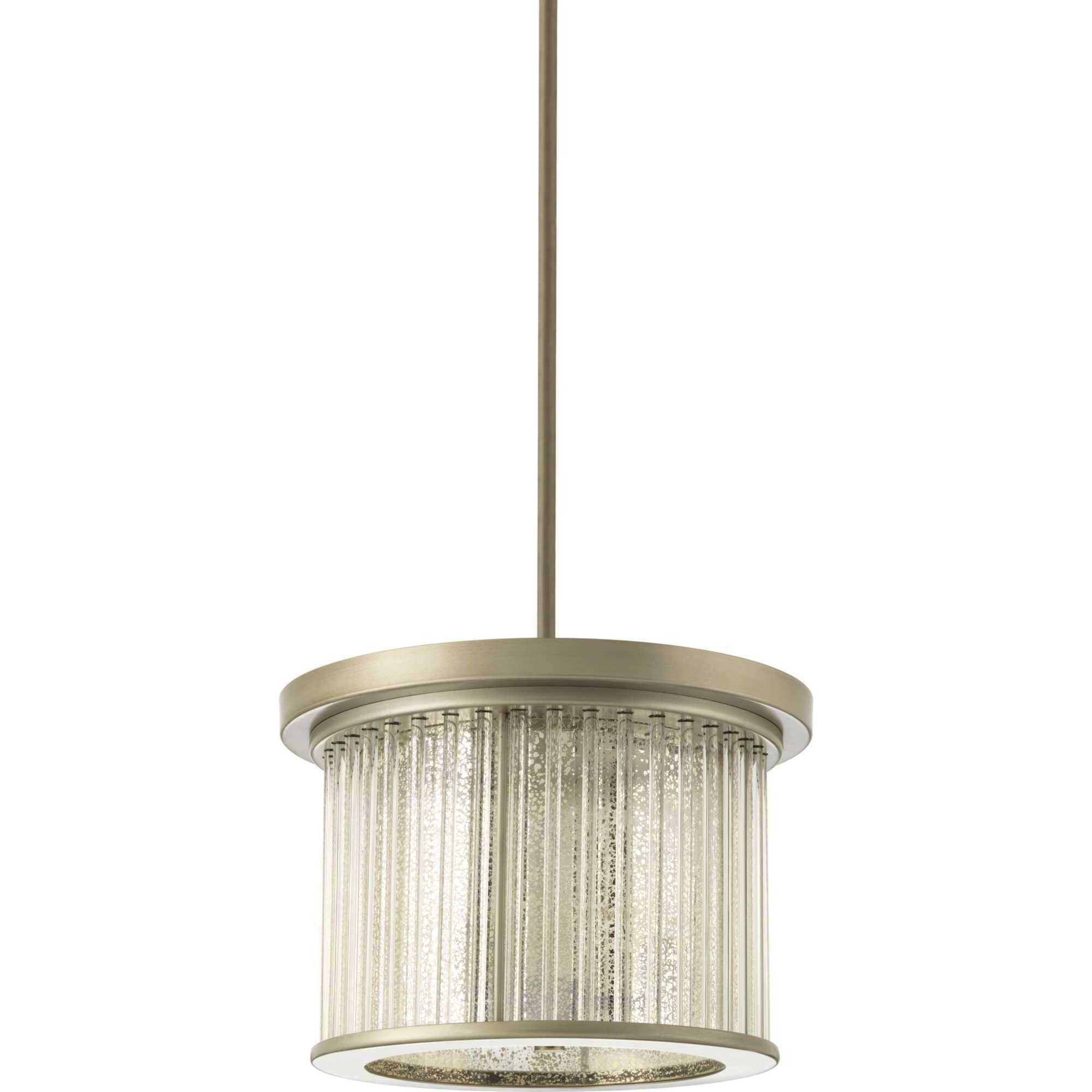 Point Dume™ Sequit Point 3 Light 14 inch Antique Nickel Semi-Flush Convertible Ceiling Light, Design Series