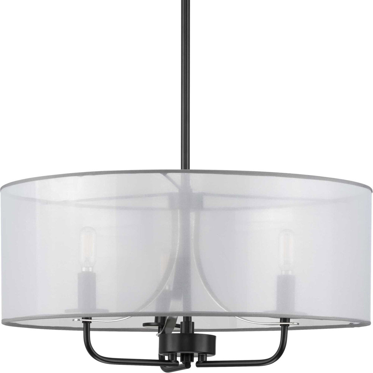 Riley 3 Light Matte Black Pendant Ceiling Light