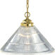 Prismatic Glass 1 Light 15 inch Polished Brass Pendant Ceiling Light