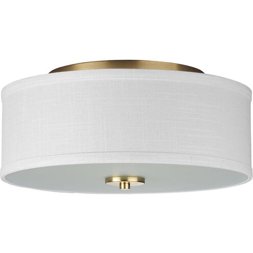 Inspire 2 Light 13 inch Satin Brass Flush Mount Ceiling Light