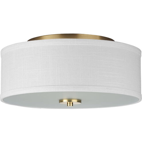 Inspire 2 Light 13 inch Satin Brass Flush Mount Ceiling Light