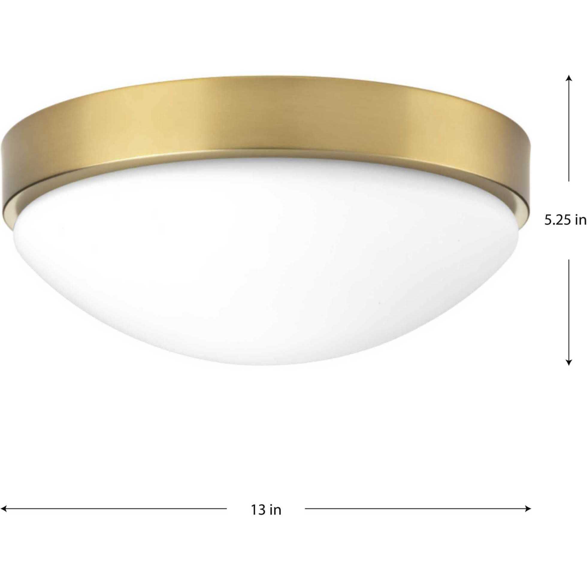 Elevate LED 13 inch Brushed Bronze Flush Mount Ceiling Light, Design Series