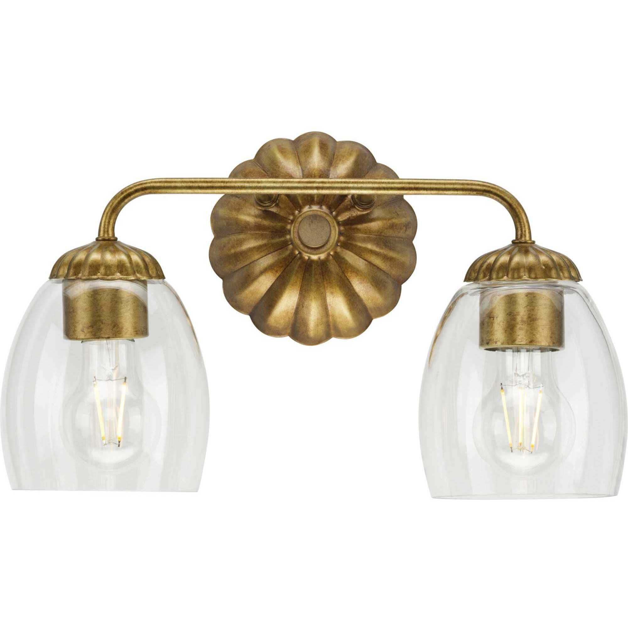 Quillan 2 Light 14.5 inch Gold Ombre Bathroom Vanity Light Wall Light