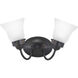 Fluted Glass 2 Light 11.75 inch Antique Bronze Bath Vanity Wall Light