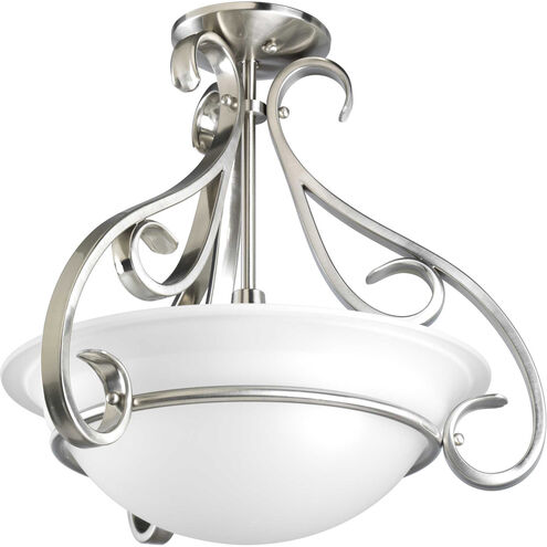 Torino 3 Light 18 inch Brushed Nickel Foyer Pendant Ceiling Light