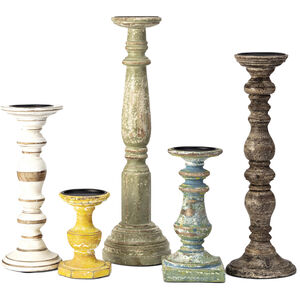 Distressed 6 X 4 inch Candle Holder