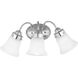 Fluted Glass 3 Light 16 inch Polished Chrome Bath Vanity Wall Light in Etched