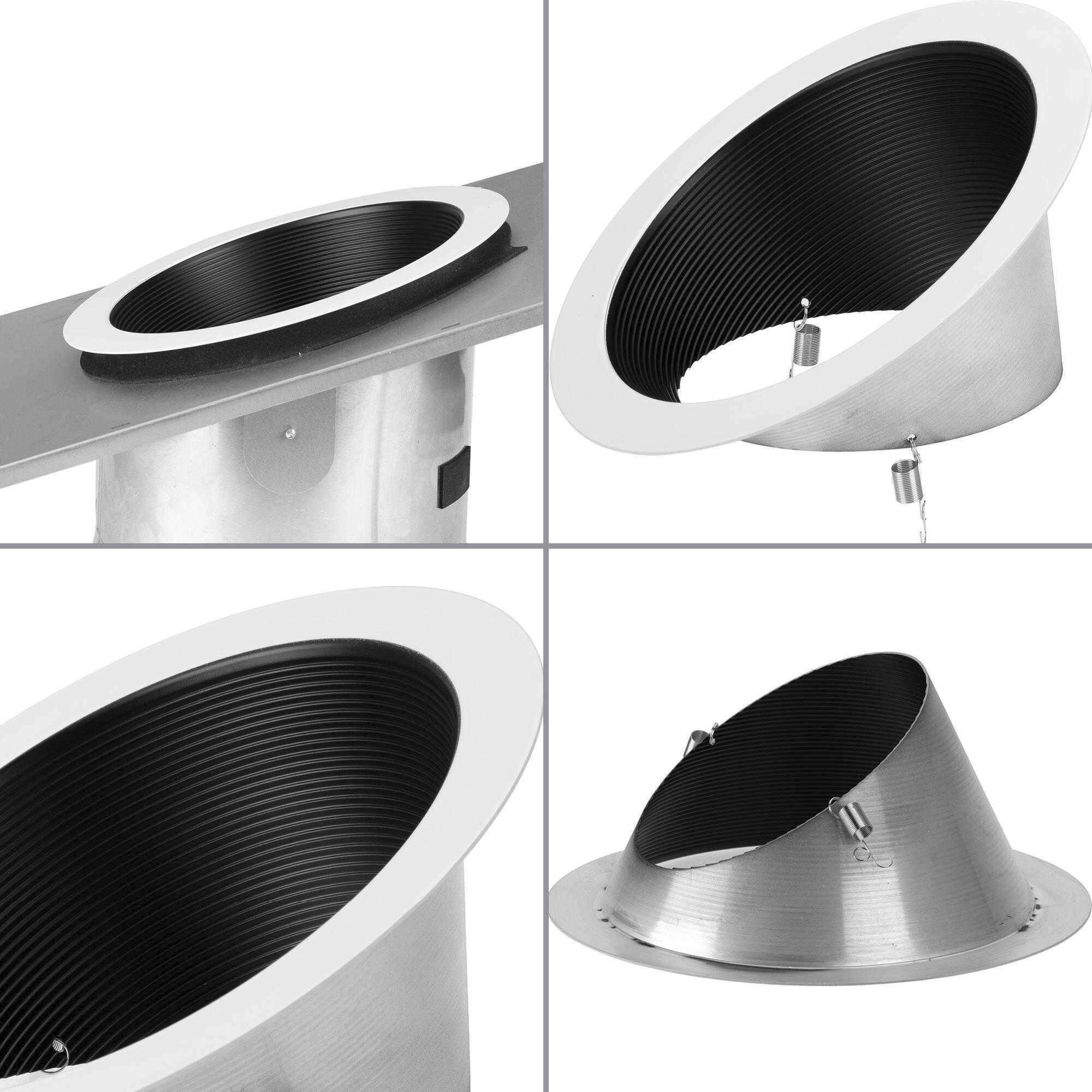 6in Slope Recessed Trim PAR30 Black Step Baffle Trim