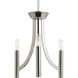 Draper 3 Light 13 inch Polished Nickel Chandelier Ceiling Light