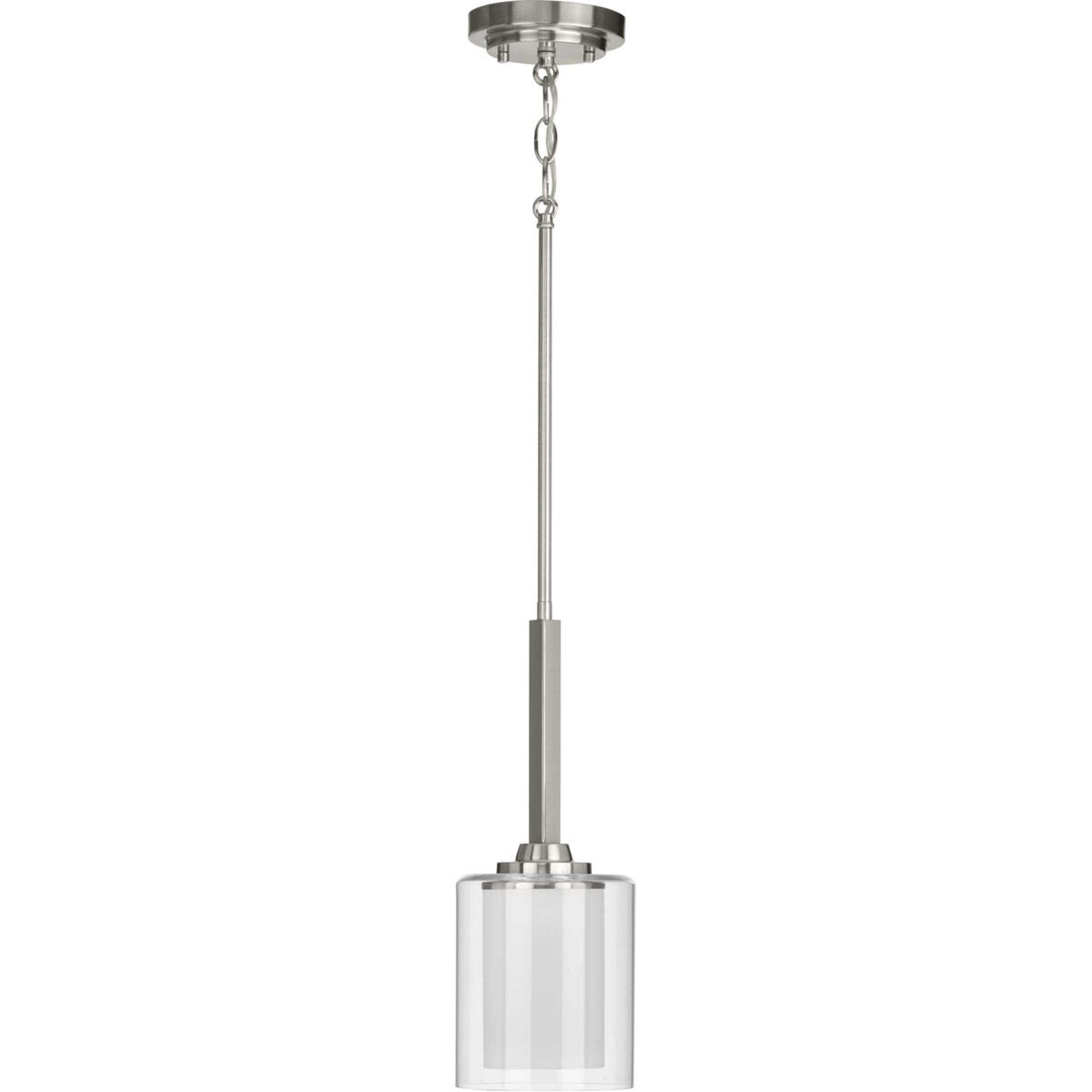 Kene 1 Light 6 inch Brushed Nickel Mini-Pendant Ceiling Light