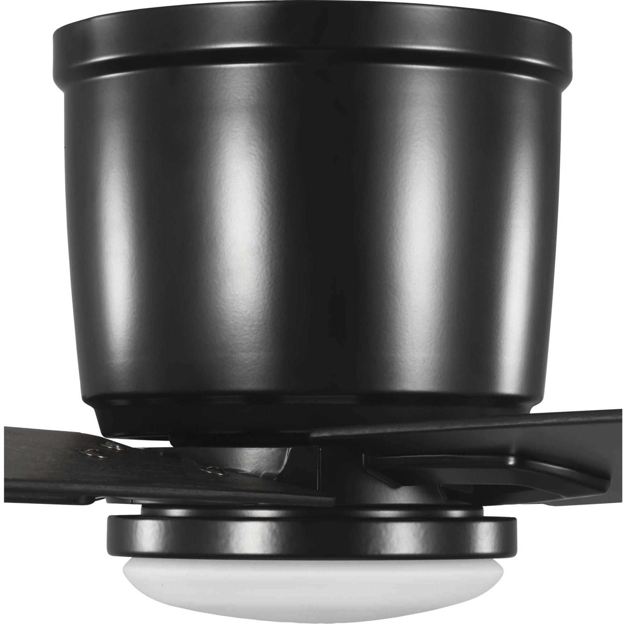 Bexar 54 inch Matte Black with Distressed Ebony/Matte Black Blades Ceiling Fan, Progress LED