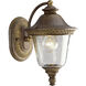 Savannah 1 Light 12 inch Burnished Chestnut Outdoor Wall Lantern