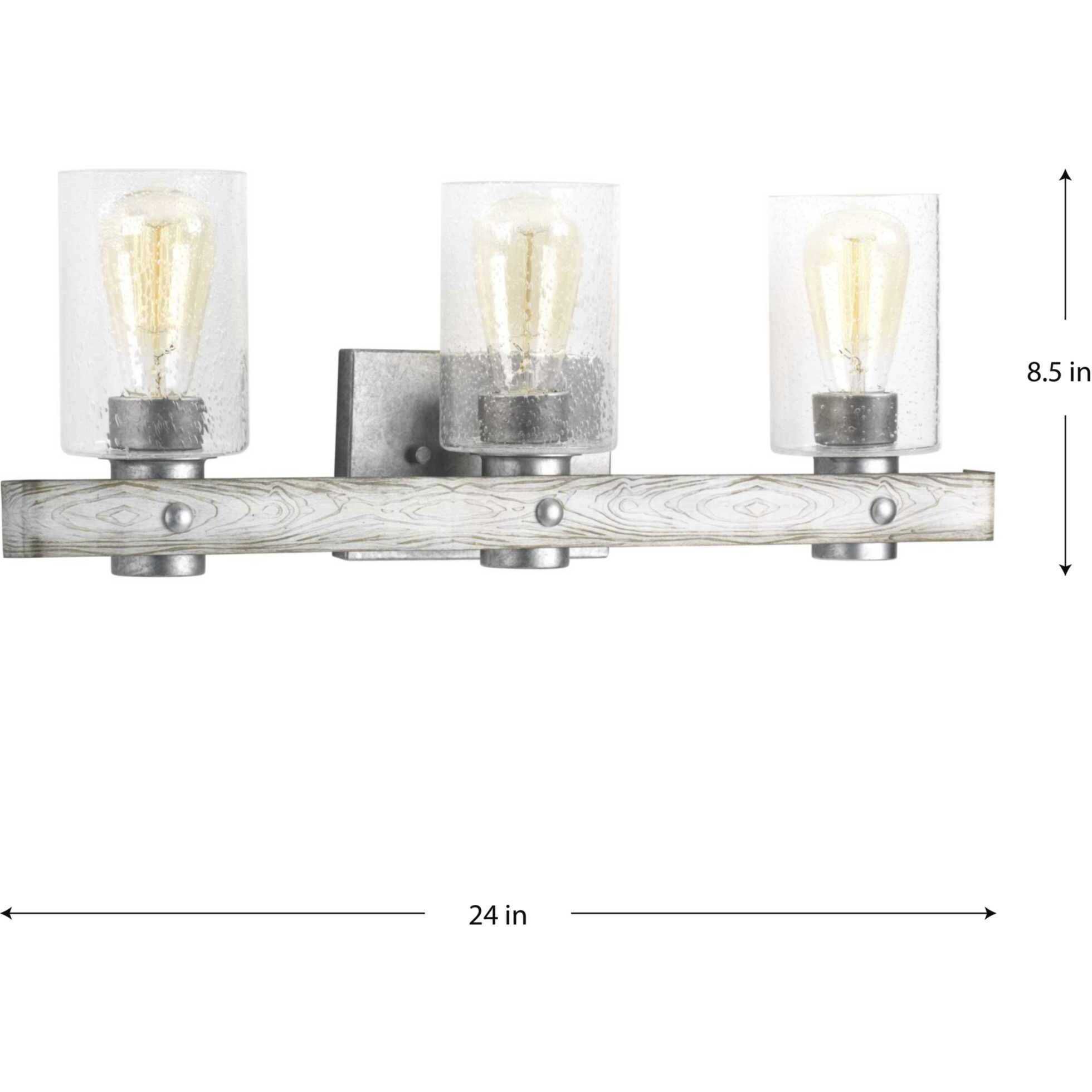 Progress P300125-141 Gulliver 3 Light 24 inch Galvanized