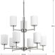 Replay 9 Light 25.5 inch Polished Nickel Chandelier Ceiling Light