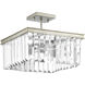 Glimmer 2 Light 13.63 inch Silver Ridge Semi-Flush Mount Convertible Ceiling Light, Design Series