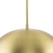 Perimeter 1 Light 15.75 inch Brushed Gold Pendant Ceiling Light