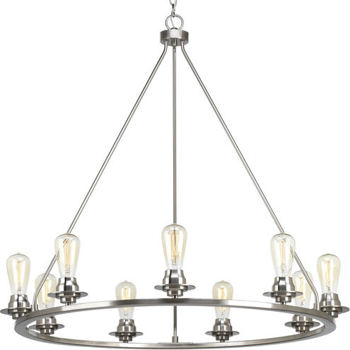 Debut 9 Light 36 inch Brushed Nickel Chandelier Ceiling Light, Design Series