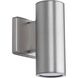 Cylinders Outdoor Wall Mount Up/Down Cylinder in Satin Nickel, Progress LED