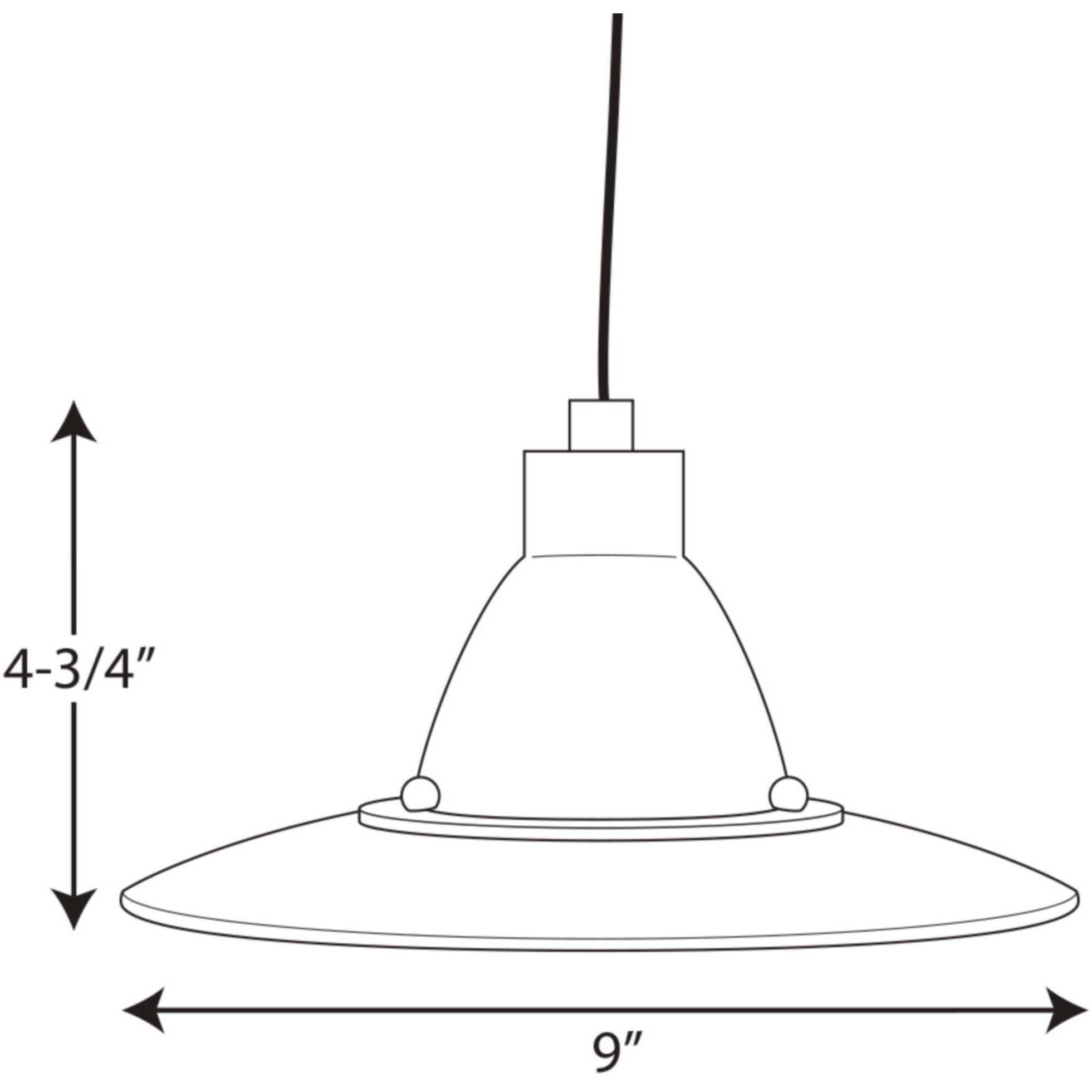 Avant LED LED 9 inch Brushed Nickel Mini-Pendant Ceiling Light, Progress LED