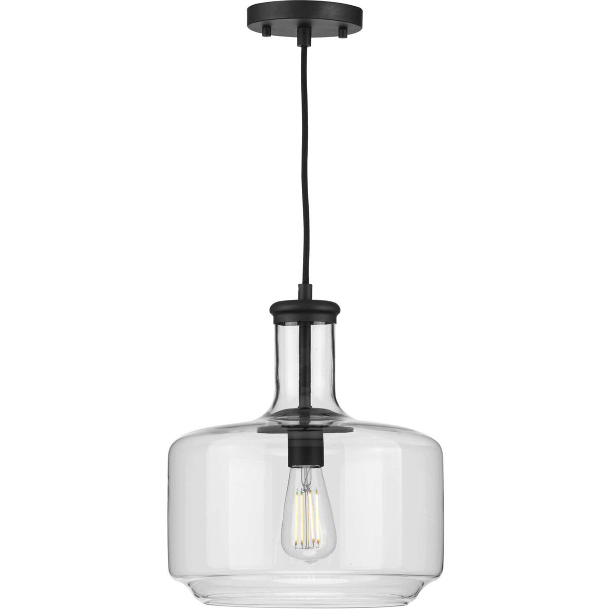 Latrobe 1 Light Matte Black Pendant Ceiling Light