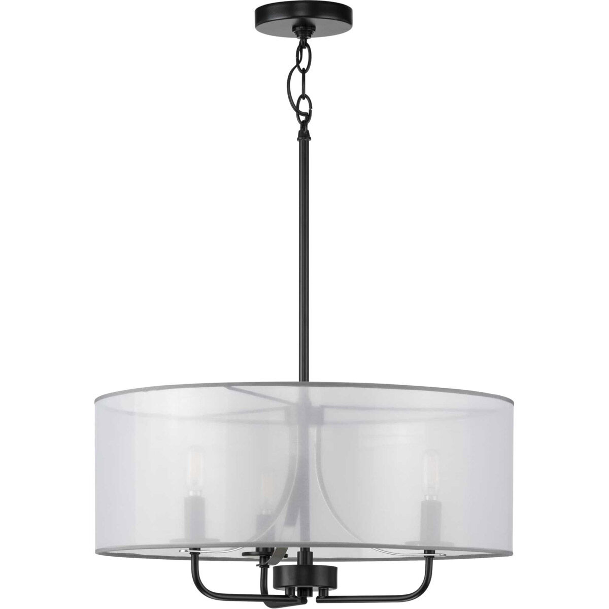 Riley 3 Light Matte Black Pendant Ceiling Light