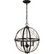 Brandywine 3 Light Antique Bronze Pendant Ceiling Light