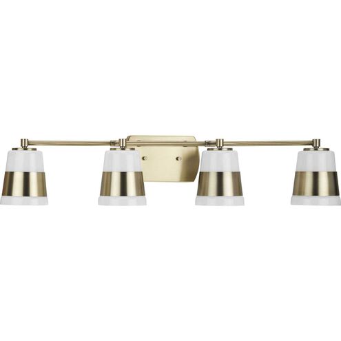 Haven 4 Light 34 inch Vintage Brass Bath Light Wall Light