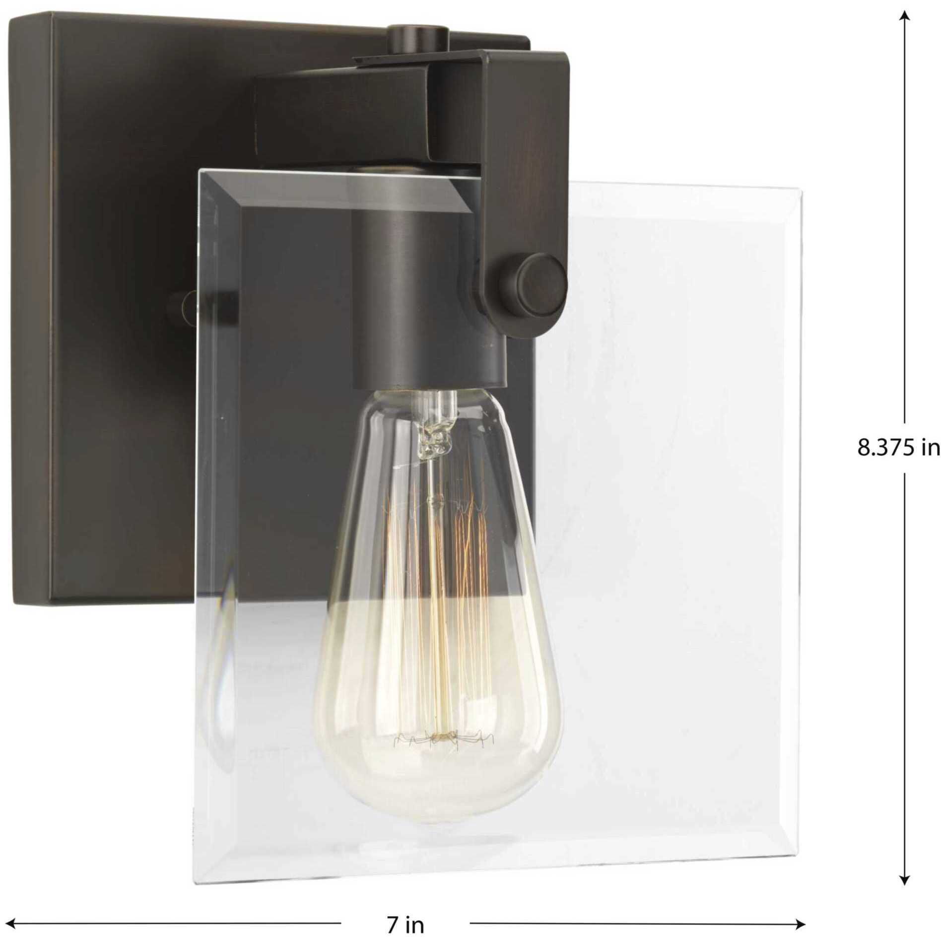 Glayse 1 Light 7 inch Antique Bronze Bath Vanity Wall Light, Design Series