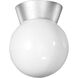Cast Aluminum 1 Light 6 inch Satin Aluminum Outdoor Ceiling Mount